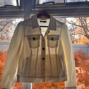 MONSOON UK White Denim Crop Cute Jacket